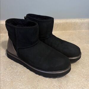 UGG Black Boots with Silver Accents